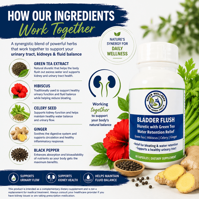 Super Wellness Bladder Flush Diuretic with Green Tea - Image 2