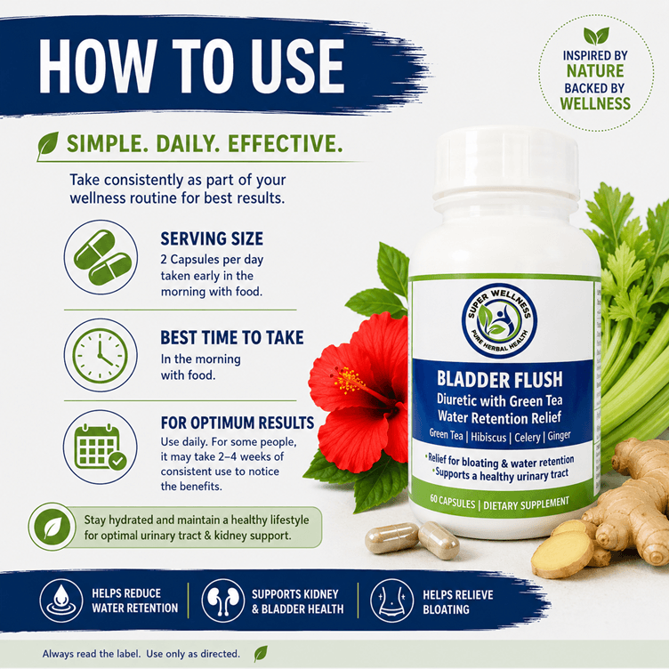 Super Wellness Bladder Flush Diuretic with Green Tea - Image 3