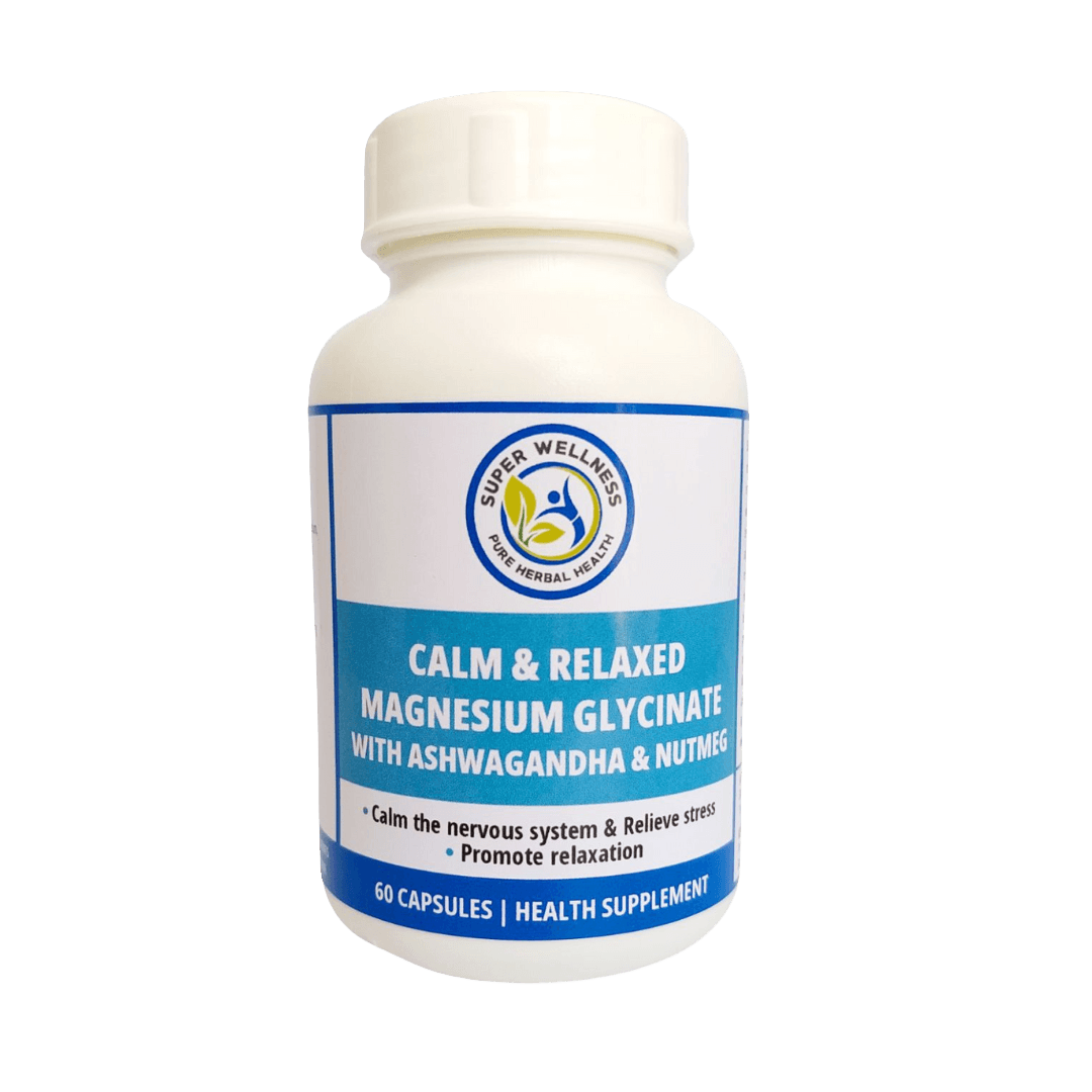 Super Wellness Calm & Relaxed Supplement with Magnesium Glycinate