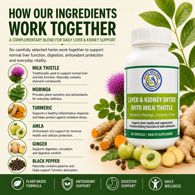 Super Wellness Liver & Kidney Detox with Milk Thistle - Image 2