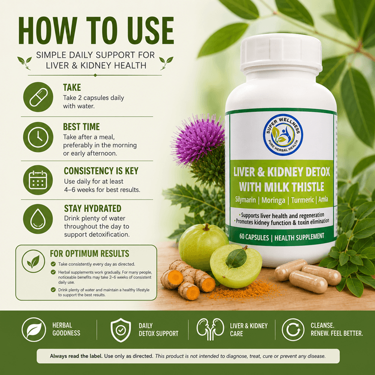 Super Wellness Liver & Kidney Detox with Milk Thistle - Image 3