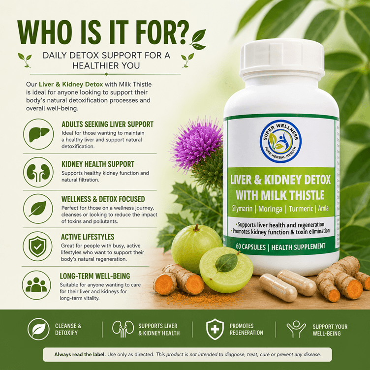 Super Wellness Liver & Kidney Detox with Milk Thistle - Image 4